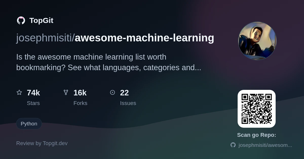 TopGit review image for josephmisiti/awesome-machine-learning