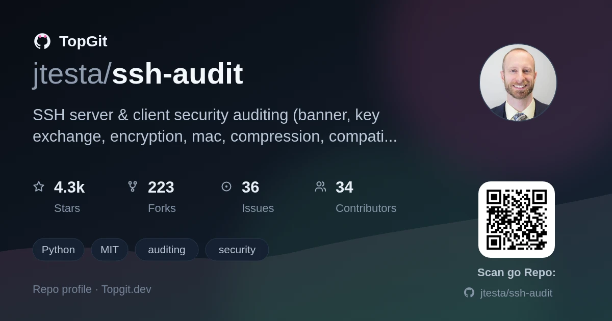 TopGit repo profile image for jtesta/ssh-audit