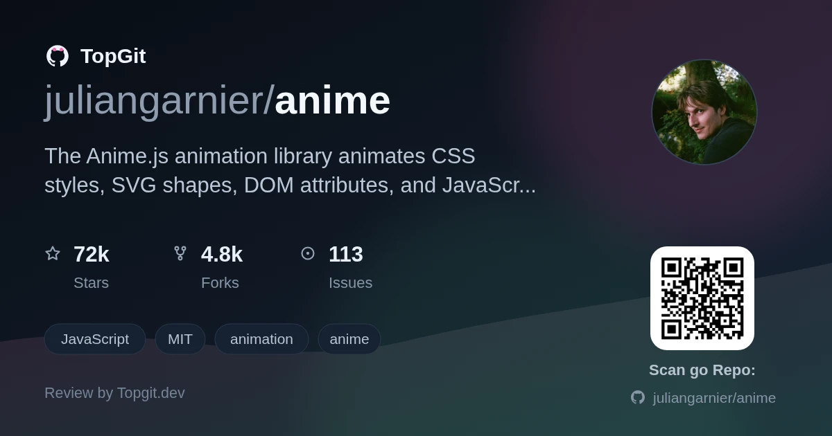 TopGit review image for juliangarnier/anime