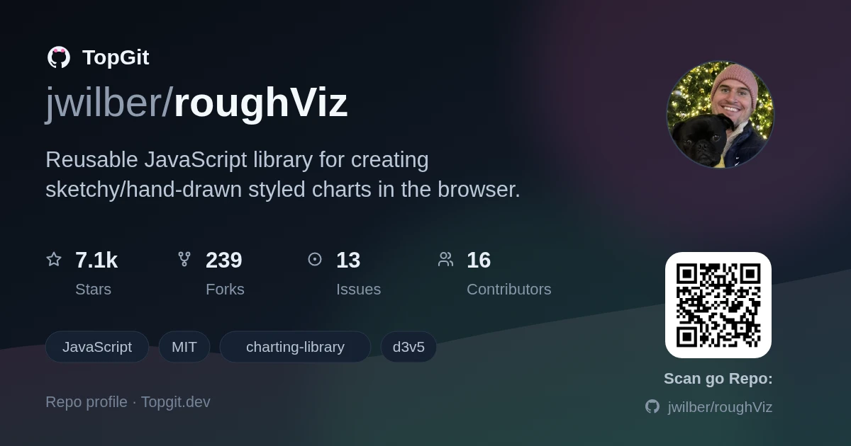 TopGit repo profile image for jwilber/roughViz