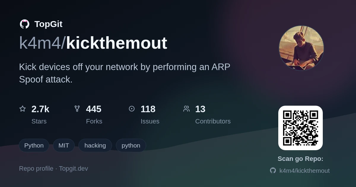 TopGit repo profile image for k4m4/kickthemout
