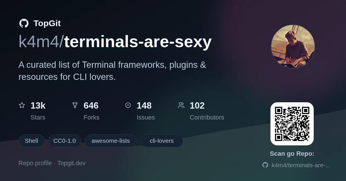TopGit repo profile image for k4m4/terminals-are-sexy