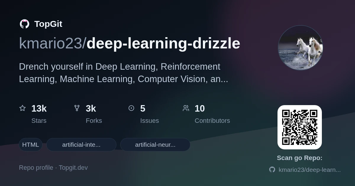 TopGit repo profile image for kmario23/deep-learning-drizzle