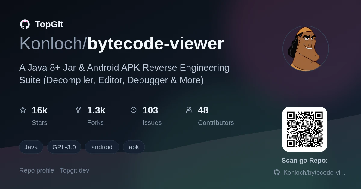 TopGit repo profile image for Konloch/bytecode-viewer