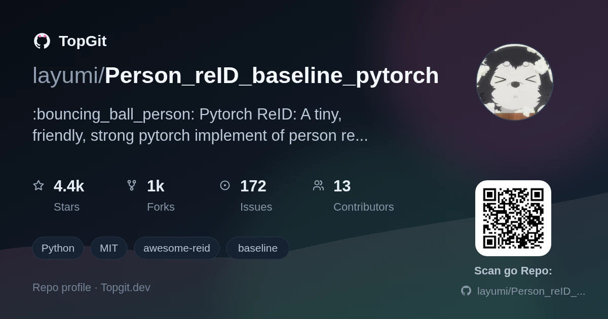 TopGit repo profile image for layumi/Person_reID_baseline_pytorch