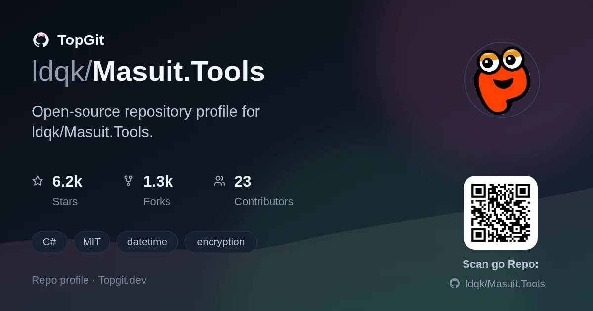 TopGit repo profile image for ldqk/Masuit.Tools