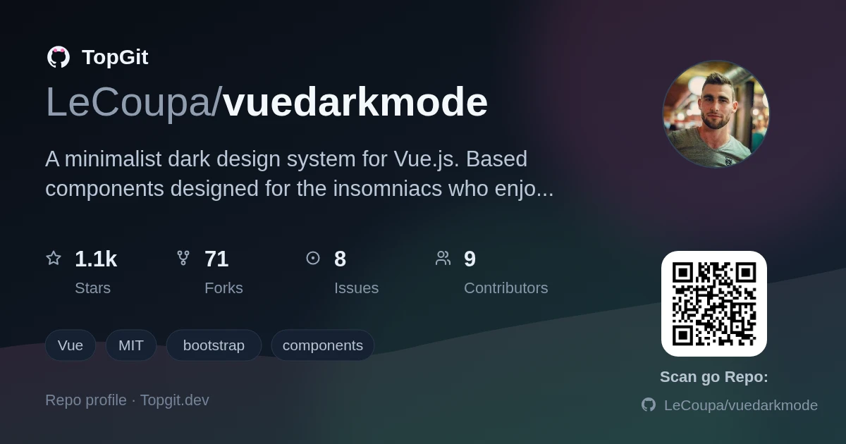 TopGit repo profile image for LeCoupa/vuedarkmode