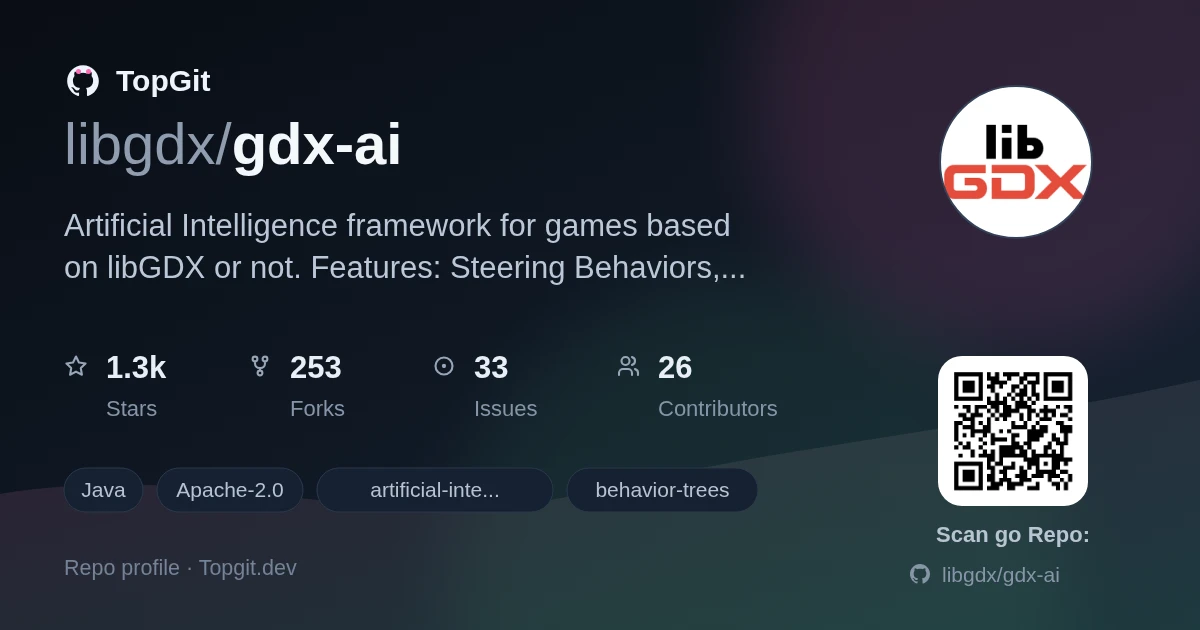 TopGit repo profile image for libgdx/gdx-ai