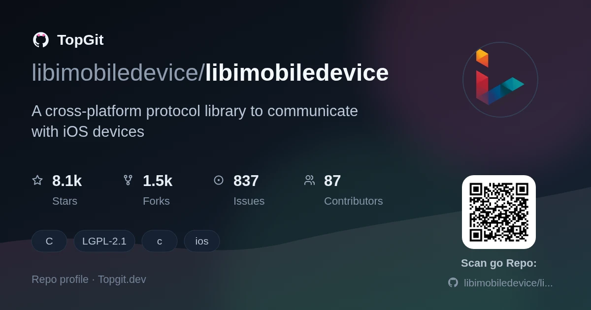 TopGit repo profile image for libimobiledevice/libimobiledevice