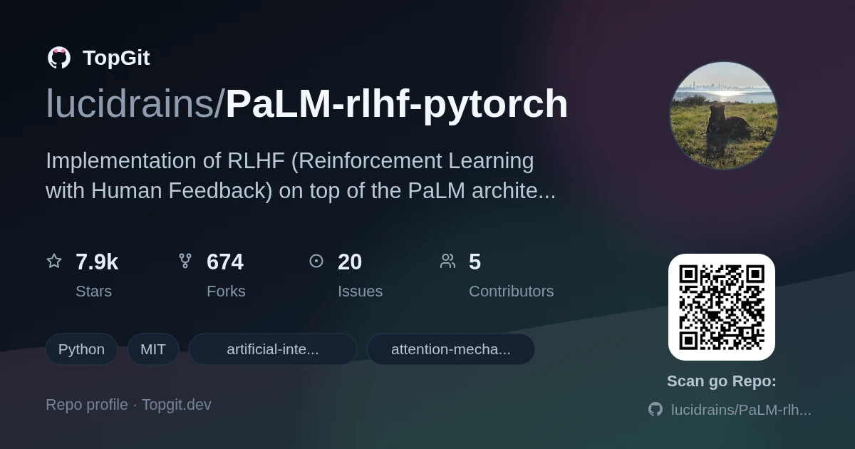 TopGit repo profile image for lucidrains/PaLM-rlhf-pytorch