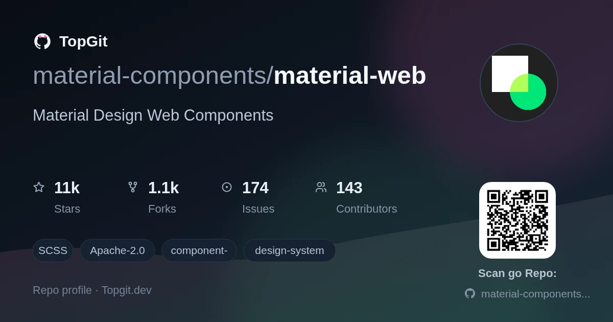 TopGit repo profile image for material-components/material-web