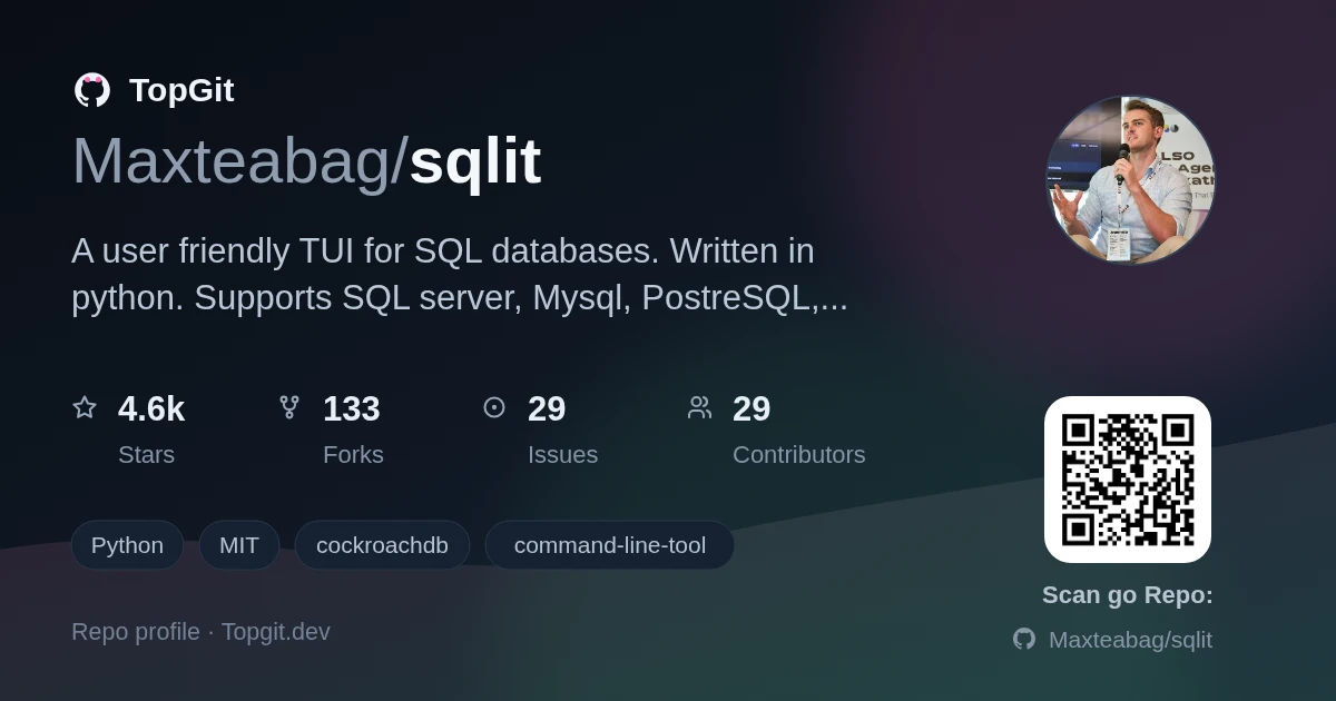 TopGit repo profile image for Maxteabag/sqlit