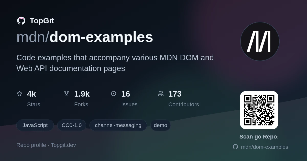 TopGit repo profile image for mdn/dom-examples