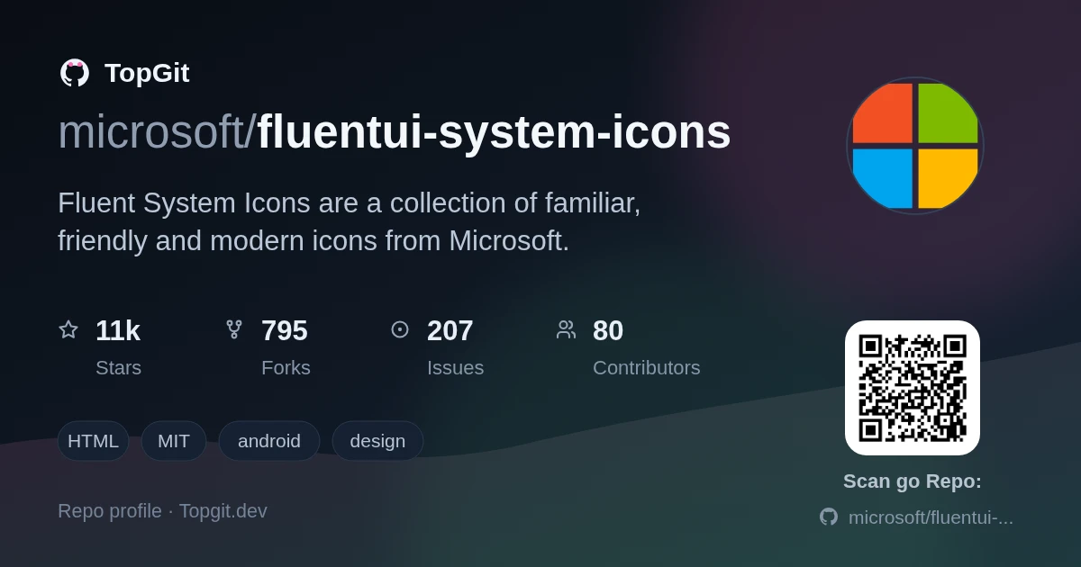 TopGit repo profile image for microsoft/fluentui-system-icons