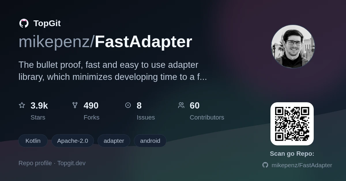 TopGit repo profile image for mikepenz/FastAdapter