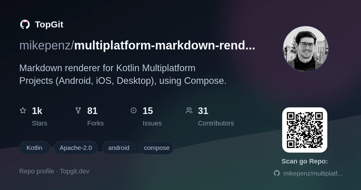 TopGit repo profile image for mikepenz/multiplatform-markdown-renderer