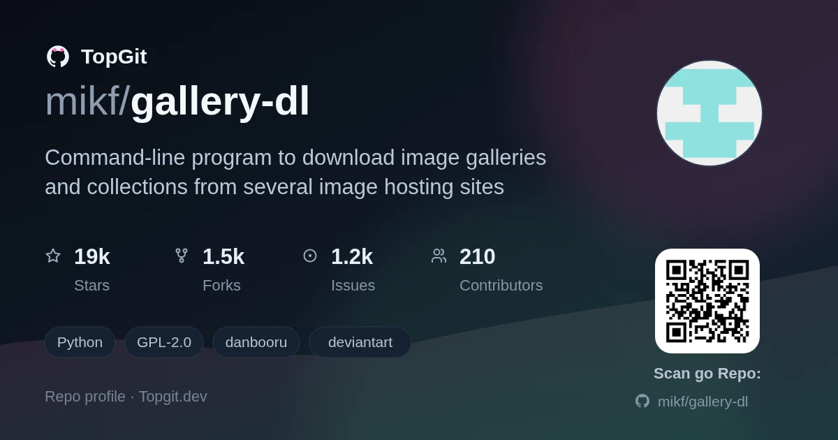 TopGit repo profile image for mikf/gallery-dl