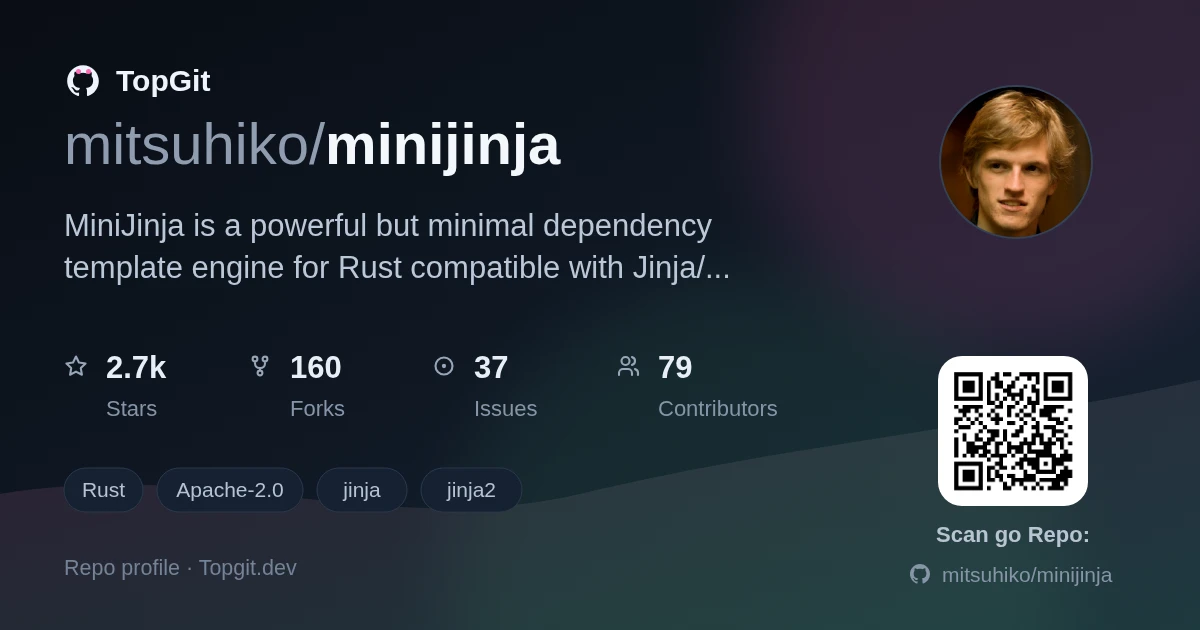TopGit repo profile image for mitsuhiko/minijinja