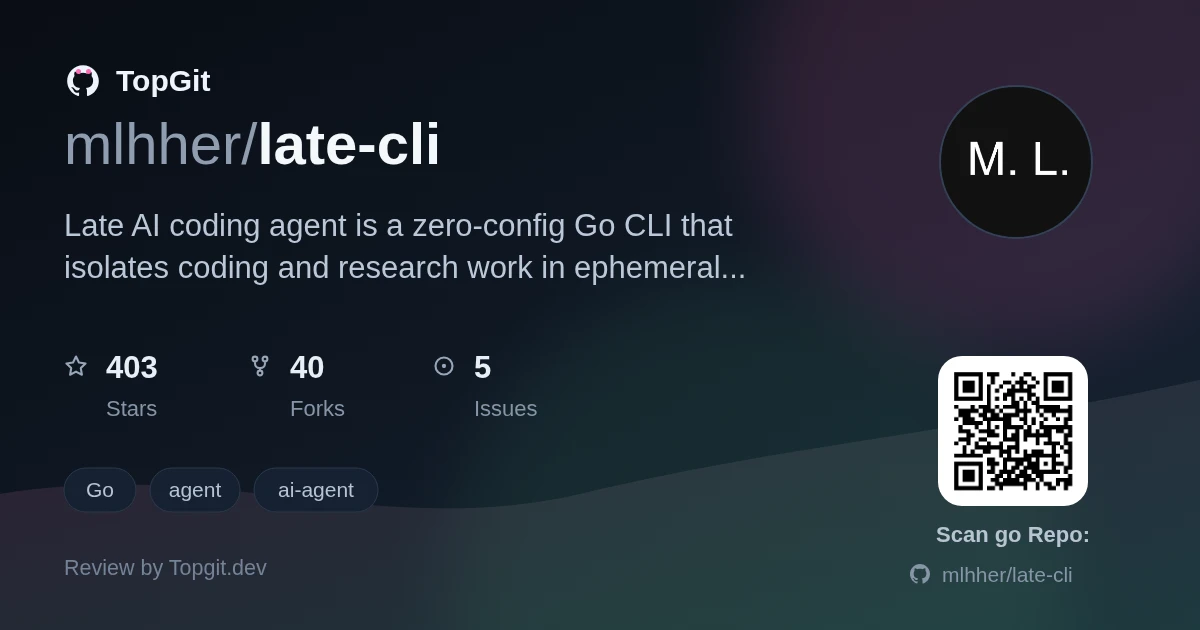 TopGit review image for mlhher/late-cli