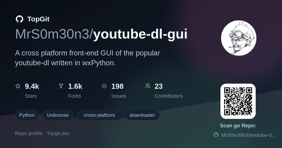 TopGit repo profile image for MrS0m30n3/youtube-dl-gui
