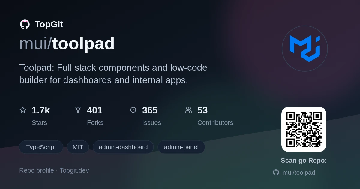 TopGit repo profile image for mui/toolpad