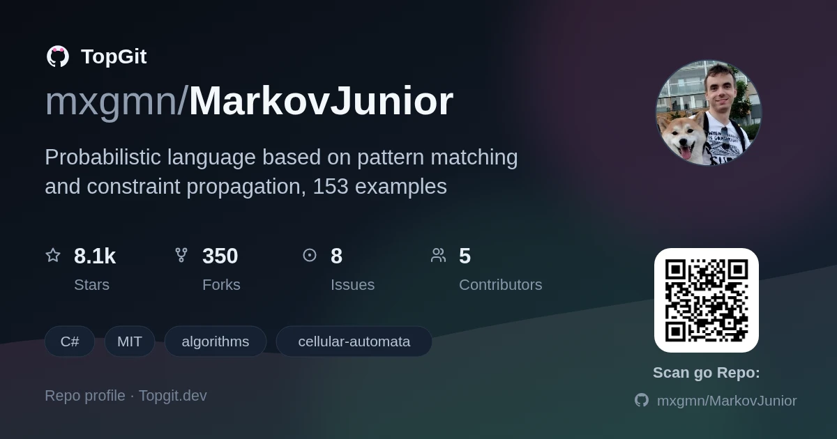 TopGit repo profile image for mxgmn/MarkovJunior