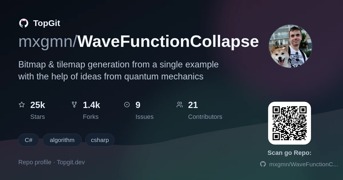 TopGit repo profile image for mxgmn/WaveFunctionCollapse