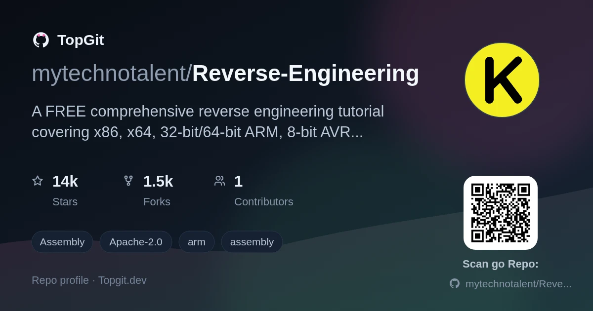TopGit repo profile image for mytechnotalent/Reverse-Engineering