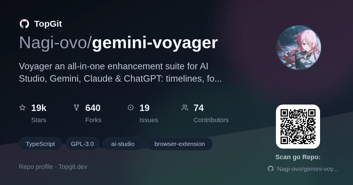 TopGit repo profile image for Nagi-ovo/gemini-voyager