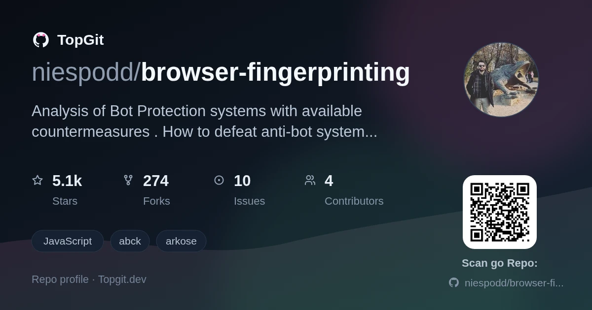 TopGit repo profile image for niespodd/browser-fingerprinting