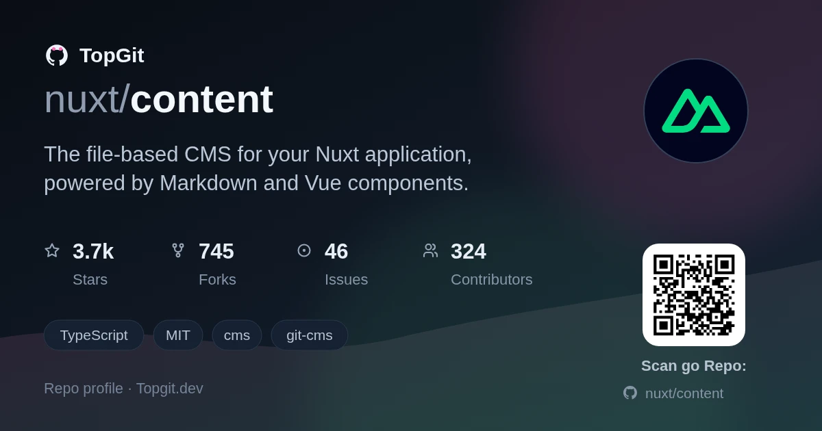TopGit repo profile image for nuxt/content
