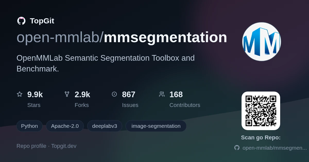 TopGit repo profile image for open-mmlab/mmsegmentation