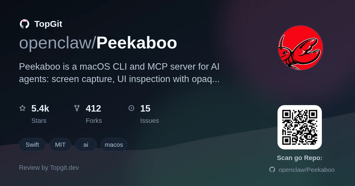 TopGit review image for openclaw/Peekaboo
