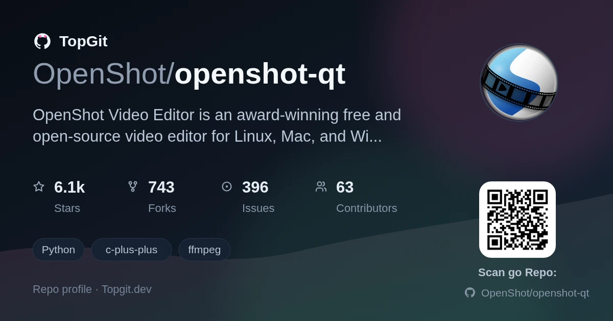 TopGit repo profile image for OpenShot/openshot-qt