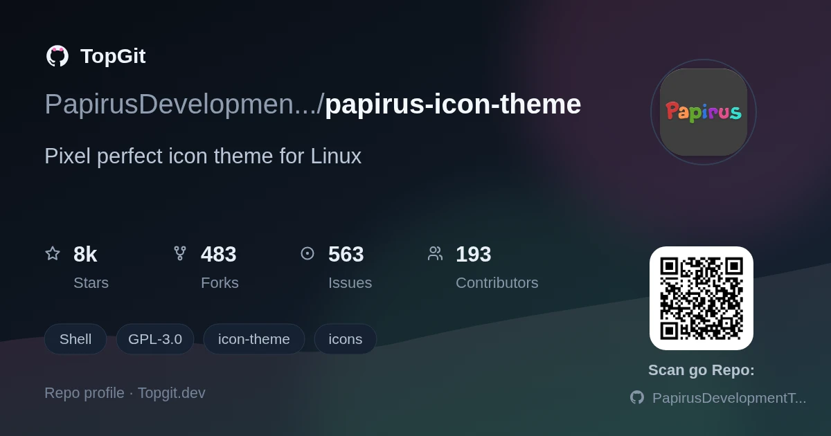 TopGit repo profile image for PapirusDevelopmentTeam/papirus-icon-theme