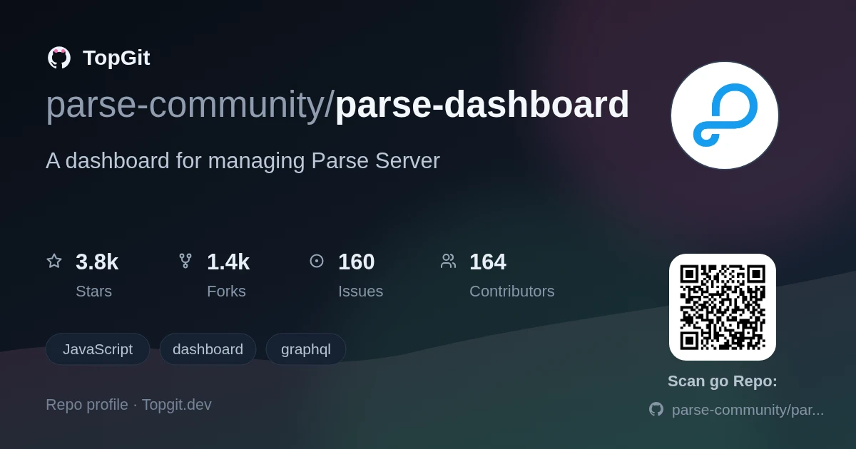 TopGit repo profile image for parse-community/parse-dashboard
