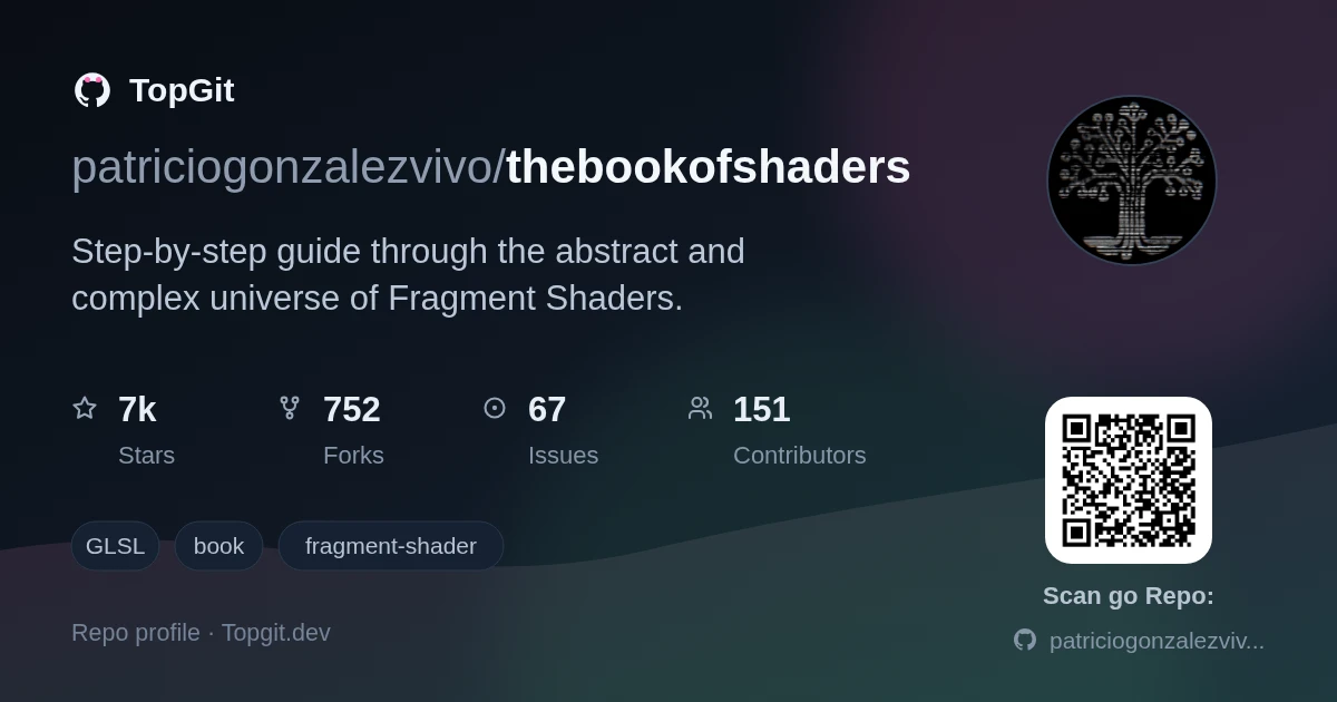 TopGit repo profile image for patriciogonzalezvivo/thebookofshaders