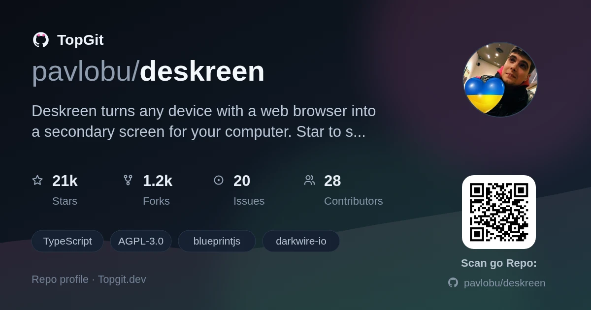 TopGit repo profile image for pavlobu/deskreen