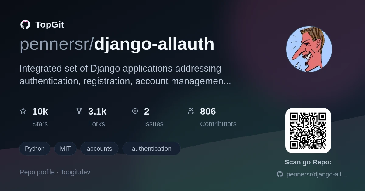 TopGit repo profile image for pennersr/django-allauth