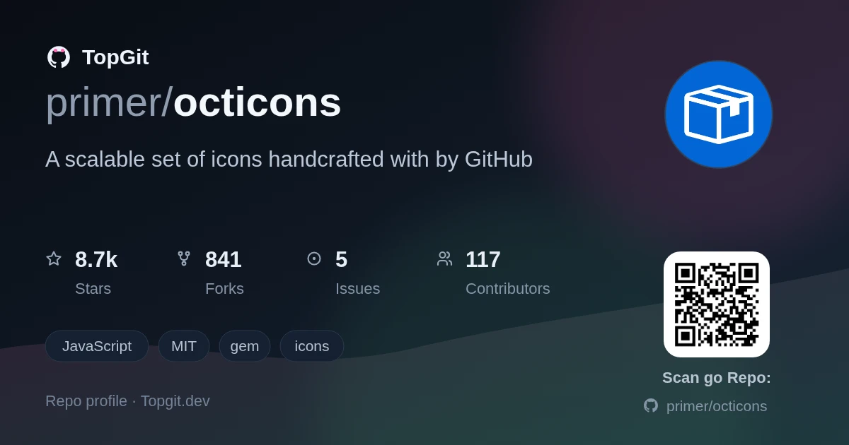 TopGit repo profile image for primer/octicons