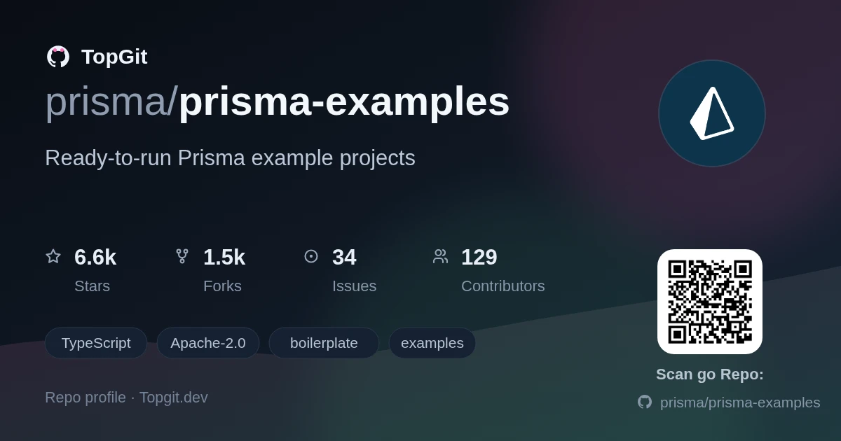TopGit repo profile image for prisma/prisma-examples