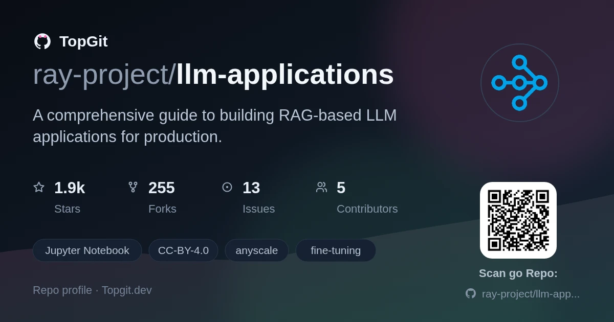 TopGit repo profile image for ray-project/llm-applications