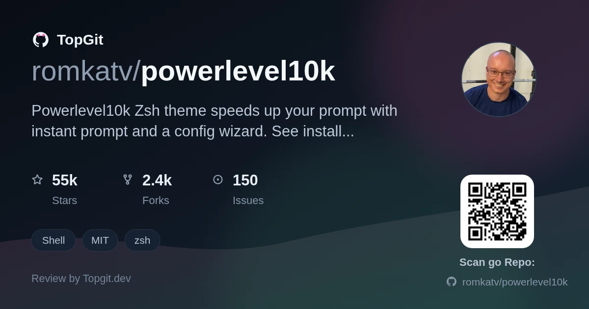 TopGit review image for romkatv/powerlevel10k
