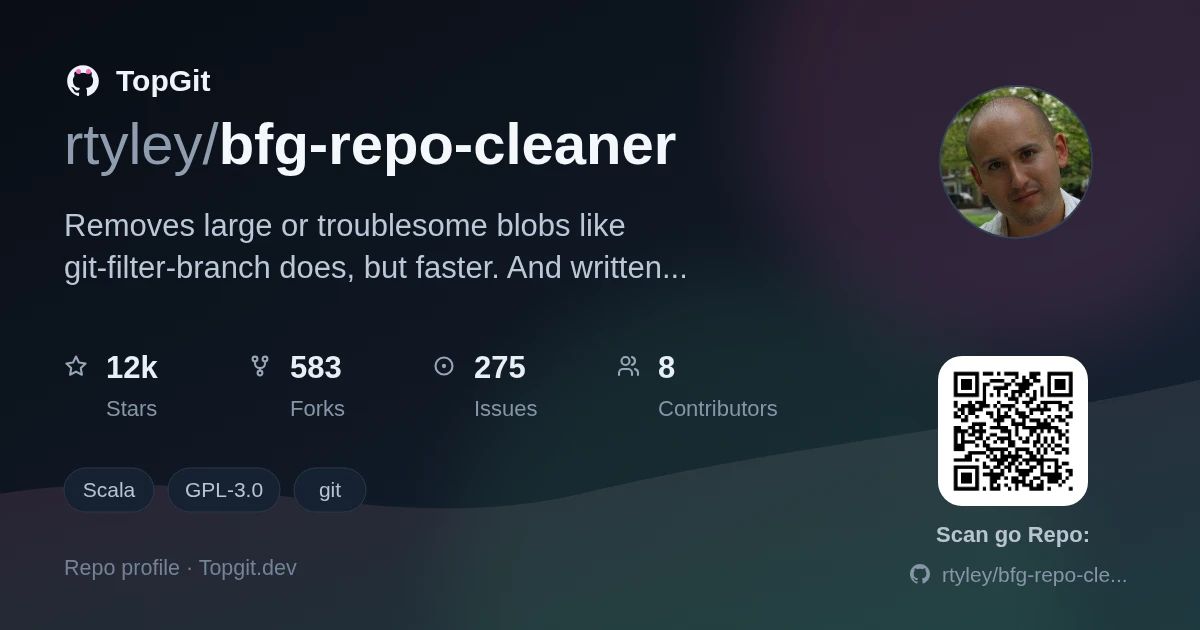 TopGit repo profile image for rtyley/bfg-repo-cleaner