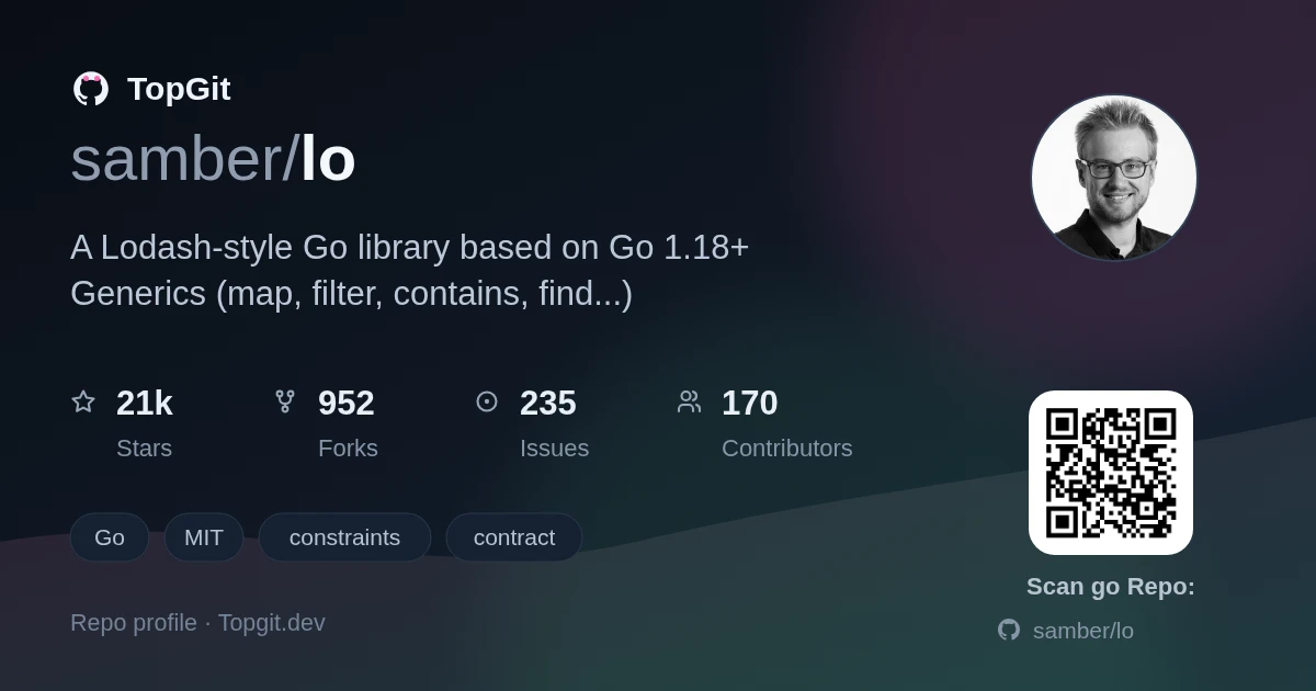 TopGit repo profile image for samber/lo