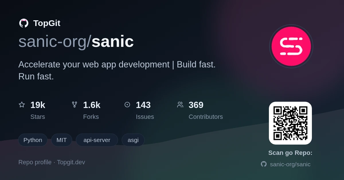 TopGit repo profile image for sanic-org/sanic