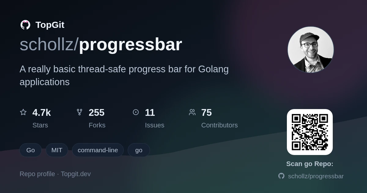 TopGit repo profile image for schollz/progressbar