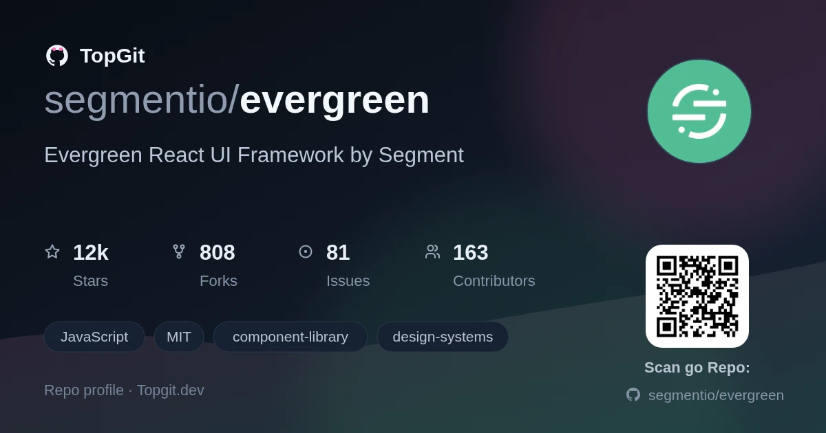 TopGit repo profile image for segmentio/evergreen