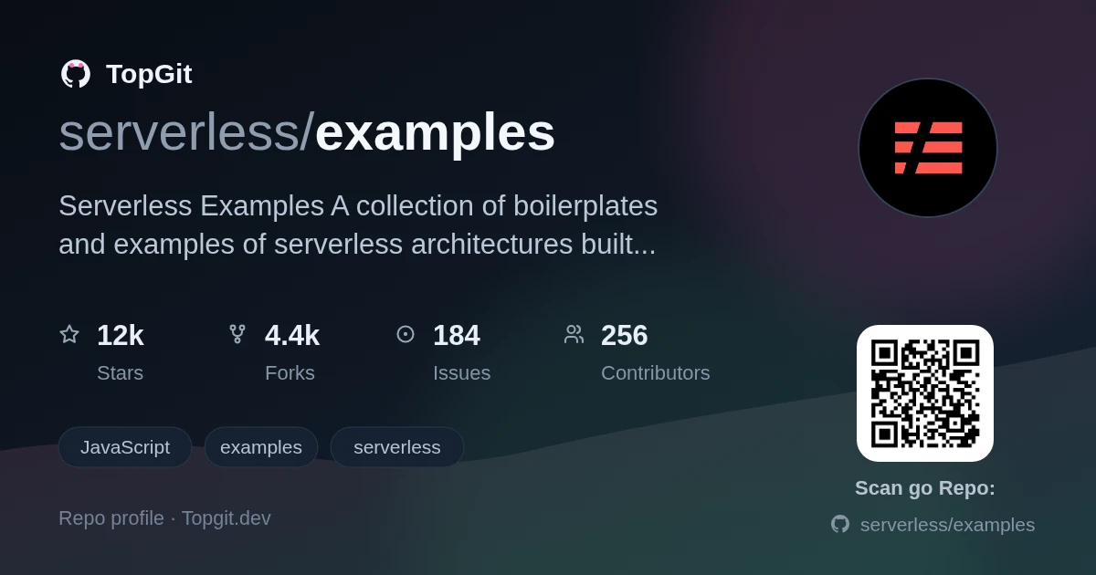 TopGit repo profile image for serverless/examples