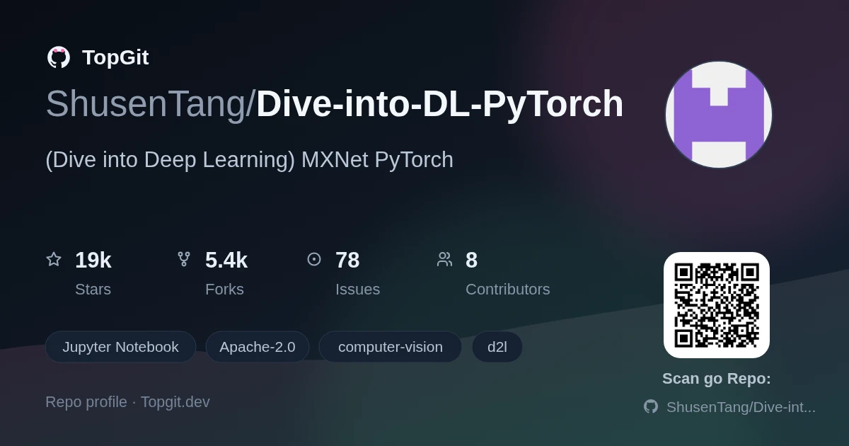 TopGit repo profile image for ShusenTang/Dive-into-DL-PyTorch